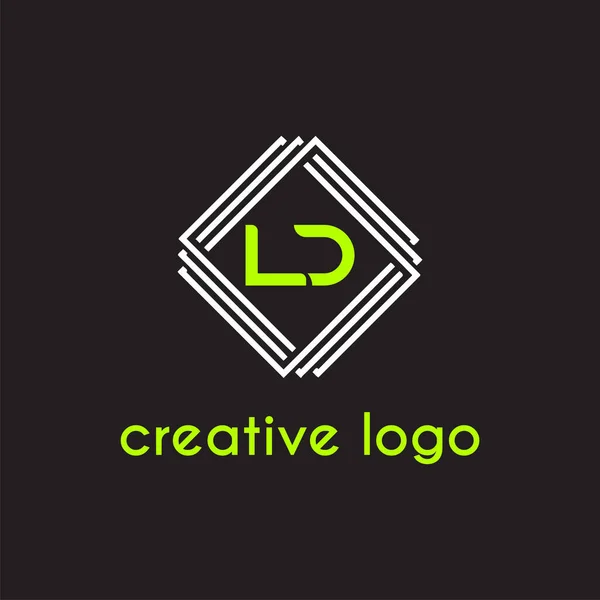 Carta Criativa Geométrica Para Projeto Empresa Logotipo — Vetor de Stock