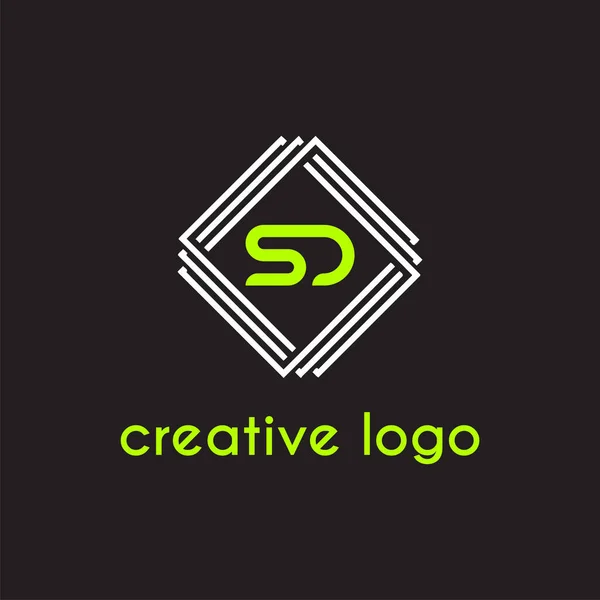 Carta Creativa Geométrica Para Diseño Empresa Logo — Archivo Imágenes Vectoriales