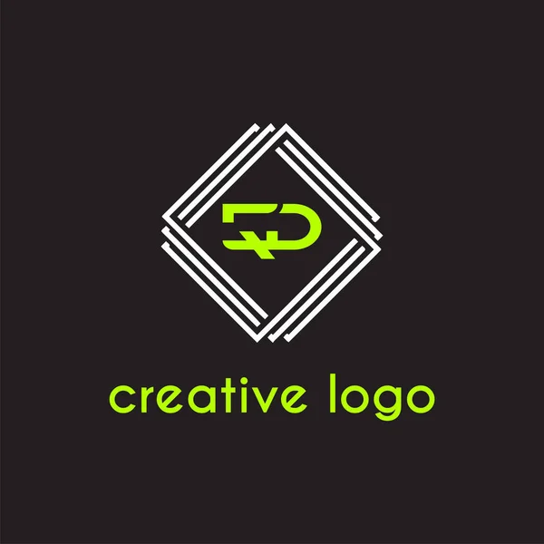 Carta Criativa Geométrica Para Projeto Empresa Logotipo — Vetor de Stock