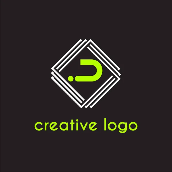 Carta Creativa Geométrica Para Diseño Empresa Logo — Vector de stock