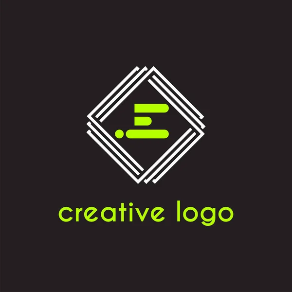创意字母E几何图形为标志公司设计 — 图库矢量图片