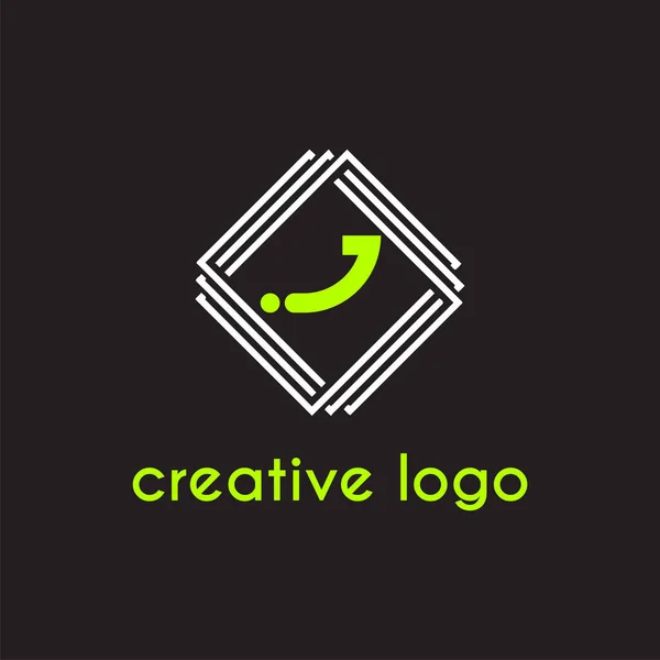 Carta Criativa Geométrica Para Projeto Empresa Logotipo —  Vetores de Stock
