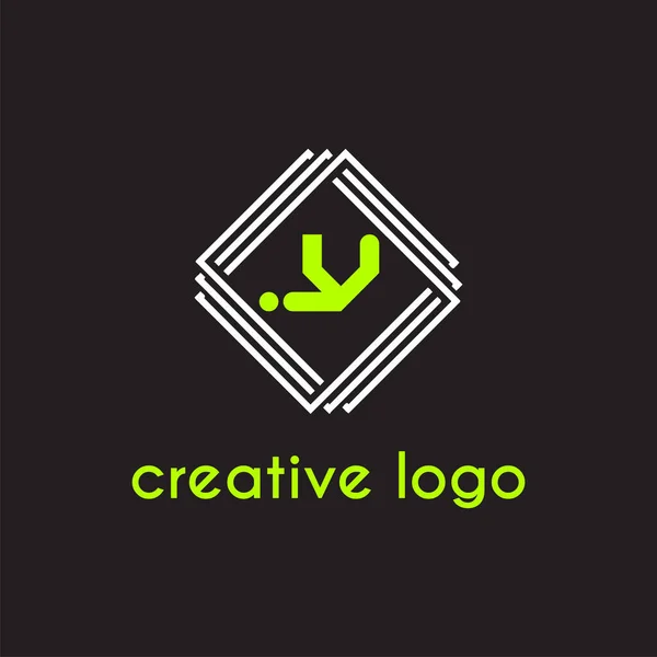 Carta Creativa Geométrica Para Diseño Empresa Logo — Vector de stock