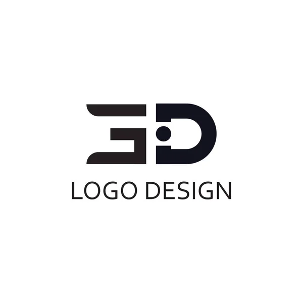 Enkel Bokstav Monogram För Logotyp Företagets Design — Stock vektor