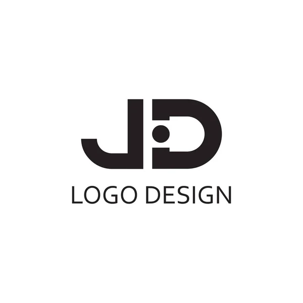 Простая Буква Монограмма Дизайна Логотипа Компании — стоковый вектор