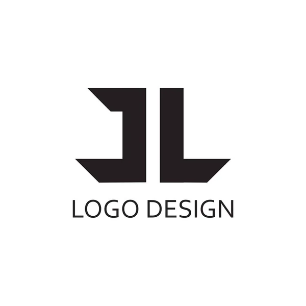 Letra Simple Monograma Para Diseño Compañía Del Logotipo — Vector de stock
