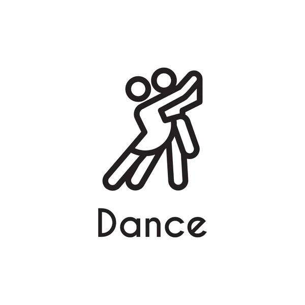 Homme Une Femme Icône Danse — Image vectorielle