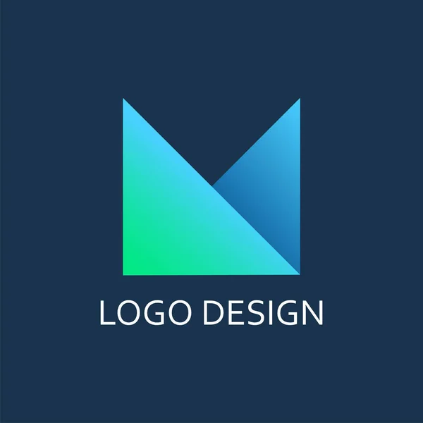 Modern Letter Gradient Logo Company Design — Stock Vector