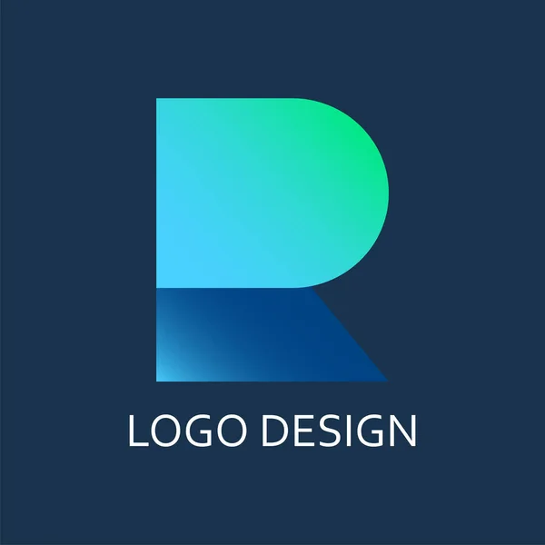 Moderní Písmeno Gradient Pro Design Loga Firmy — Stockový vektor