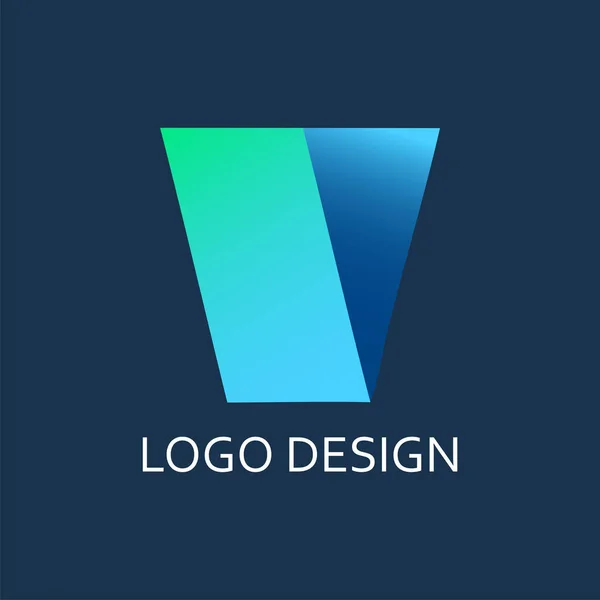 Modern Bokstav Lutning För Logotyp Företagsdesign — Stock vektor