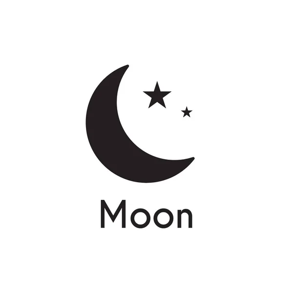 Ay simgesi logo vektör tasarımı