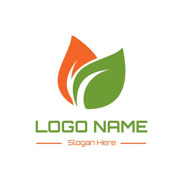 Bladpictogram Logo Vector Ontwerp — Stockvector
