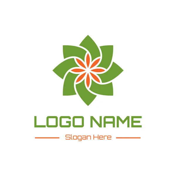 Bloem Pictogram Logo Vector Ontwerp — Stockvector