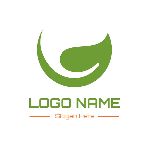 Hoja Icono Logotipo Vector Diseño — Archivo Imágenes Vectoriales
