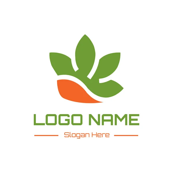 Icône Feuille Logo Vectoriel Design — Image vectorielle