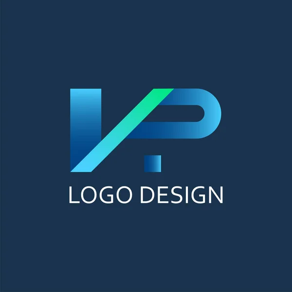 Carta Moderna Gradiente Para Projeto Empresa Logotipo —  Vetores de Stock