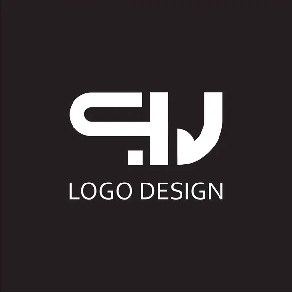 Letra Simples Monograma Para Projeto Empresa Logotipo — Vetor de Stock