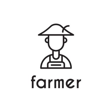 çiftçi baş vektör logosu