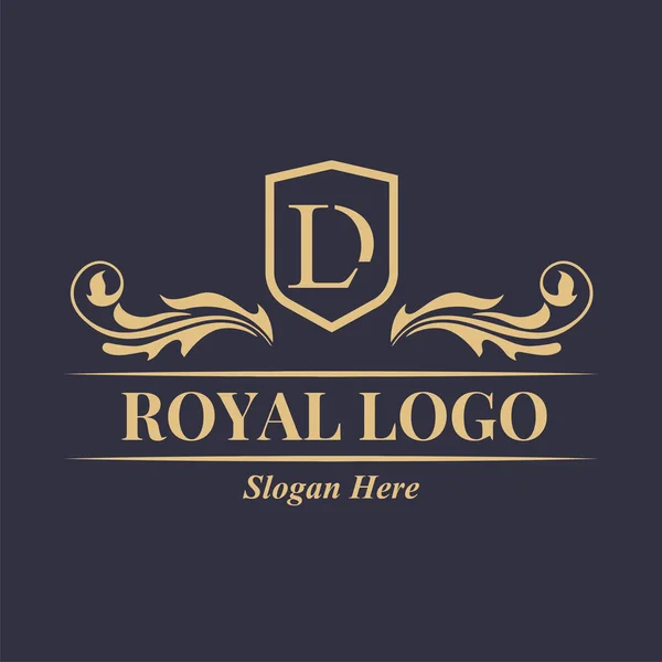 Logo şirketi için L D harfi kraliyet tasarımı