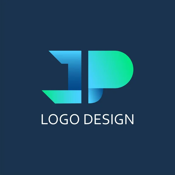 Современная Буква Градиентный Векторный Дизайн Логотипа — стоковый вектор