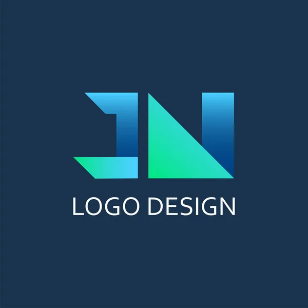 Letra Moderna Gradiente Vector Logo Diseño — Archivo Imágenes Vectoriales