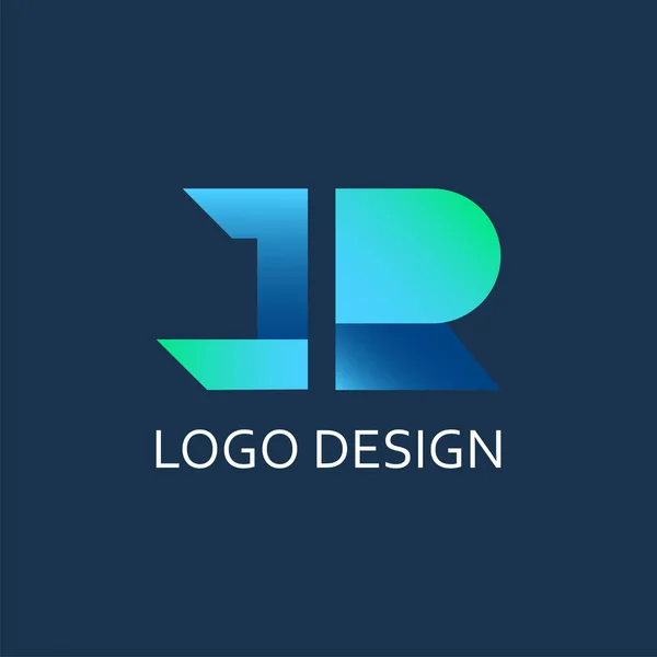 Lettre Moderne Gradient Vectoriel Logo Design — Image vectorielle