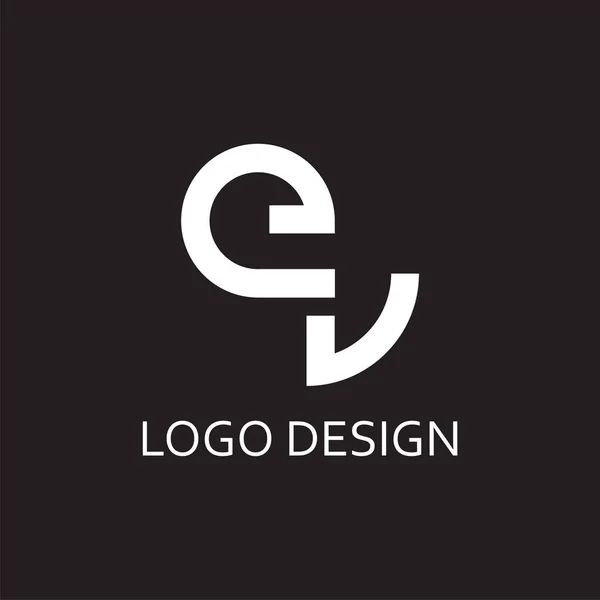 Letra Simple Monograma Logotipo Plantilla Diseño — Vector de stock