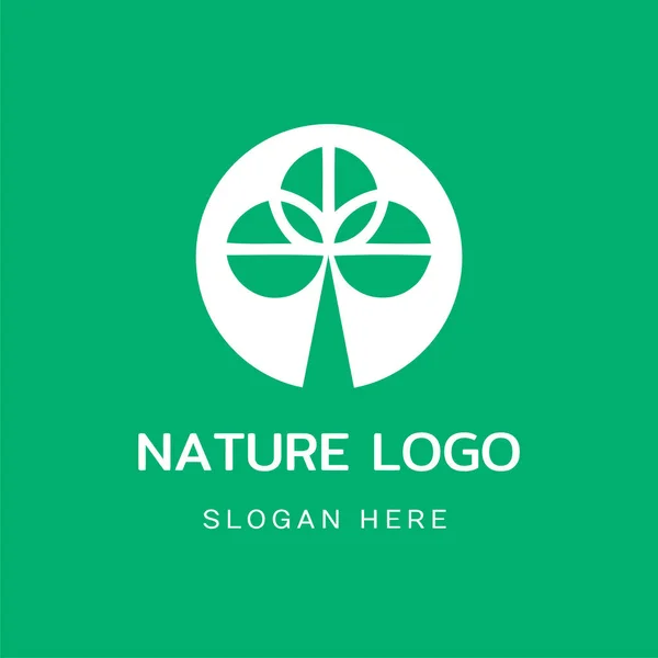 Tree Circle Vector Icon Logo — Stock Vector