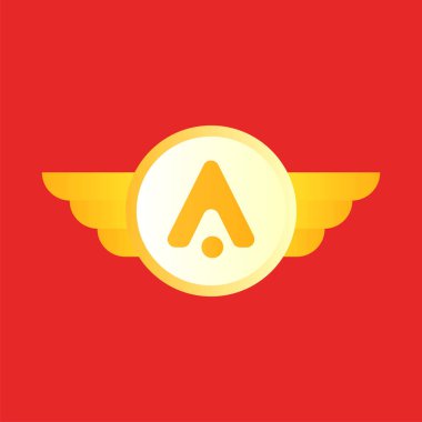 letter a wings vector icon logo