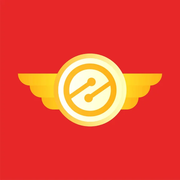 Letter Wings Vector Icon Logo —  Vetores de Stock
