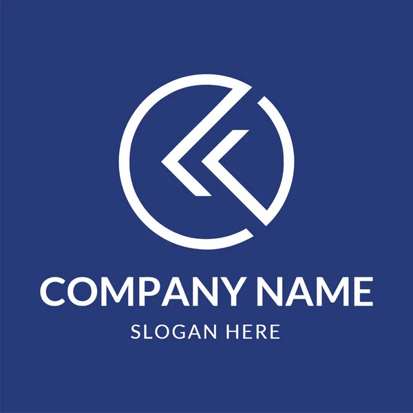 blue arrow circle for logo company design