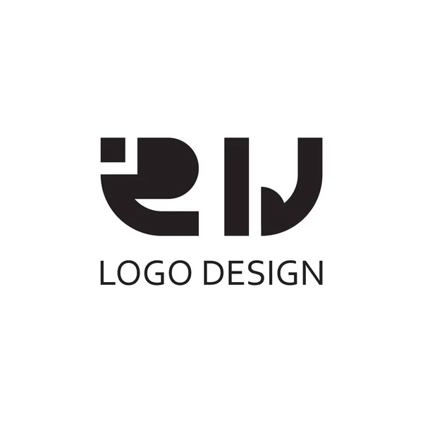 Logo Şirketi Tasarımı Için Basit Harfi — Stok Vektör