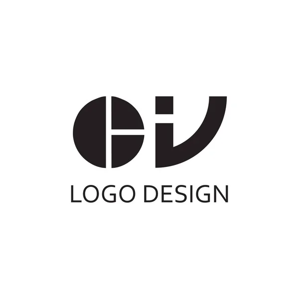 Prosta Litera Monogram Projektowania Firmy Logo — Wektor stockowy