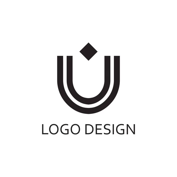 Kreativ Bokstav Monogram För Logotyp Design Mall — Stock vektor