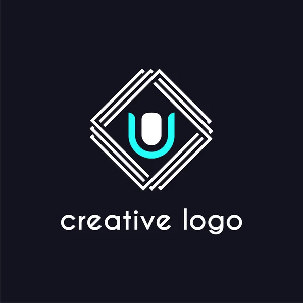 Carta Criativa Logotipo Simples Limpo — Vetor de Stock
