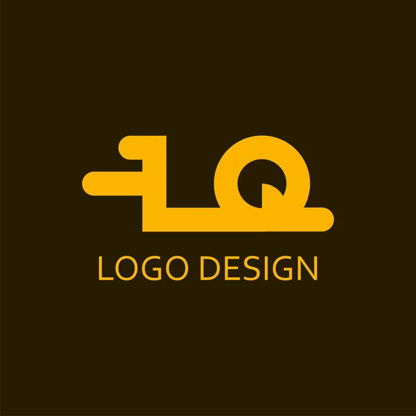 Carta Simples Para Modelo Design Logotipo —  Vetores de Stock