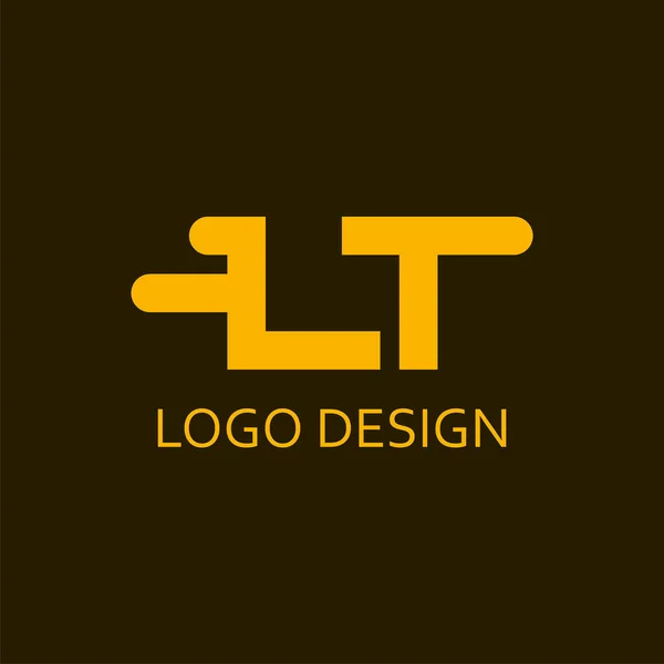Lettre Simple Pour Modèle Conception Logo — Image vectorielle