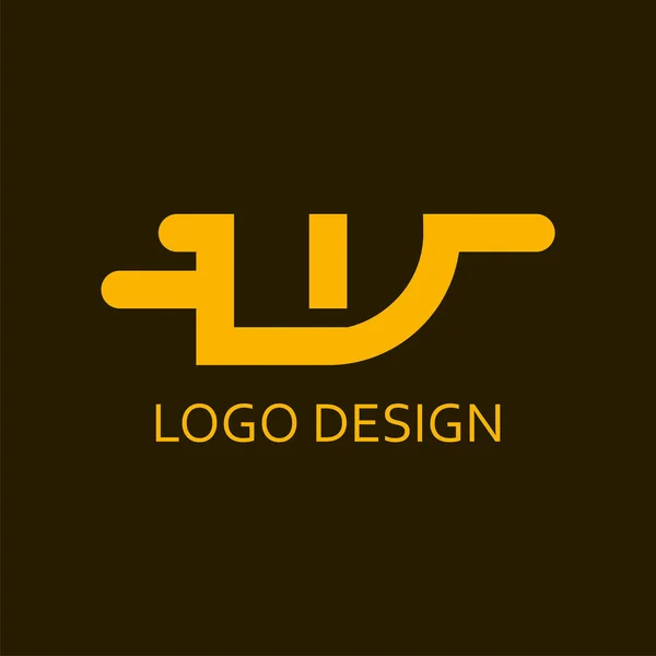 Carta Simples Para Modelo Design Logotipo —  Vetores de Stock