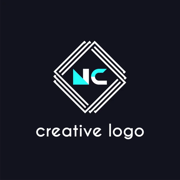Logo şirketi tasarımı için yaratıcı harf nc