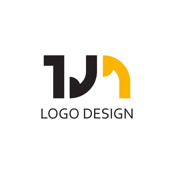 Lettera Semplice Logo Design Aziendale — Vettoriale Stock