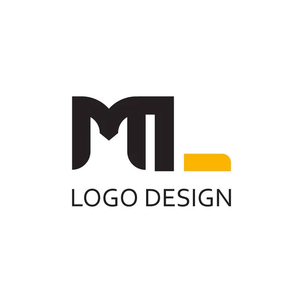 Letra Simple Para Diseño Compañía Del Logotipo — Vector de stock