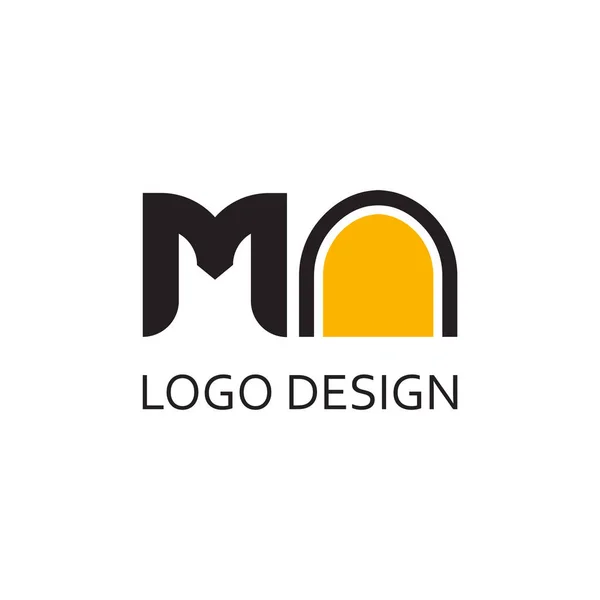 Letra Simple Para Diseño Compañía Del Logotipo — Vector de stock