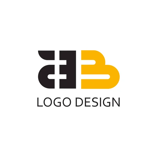 Letra Simple Para Diseño Compañía Del Logotipo — Vector de stock