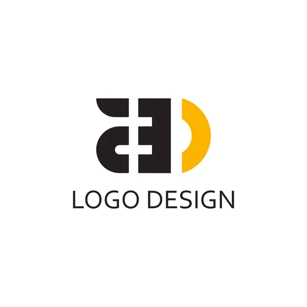 Simple Letter Logo Company Design — Stock Vector