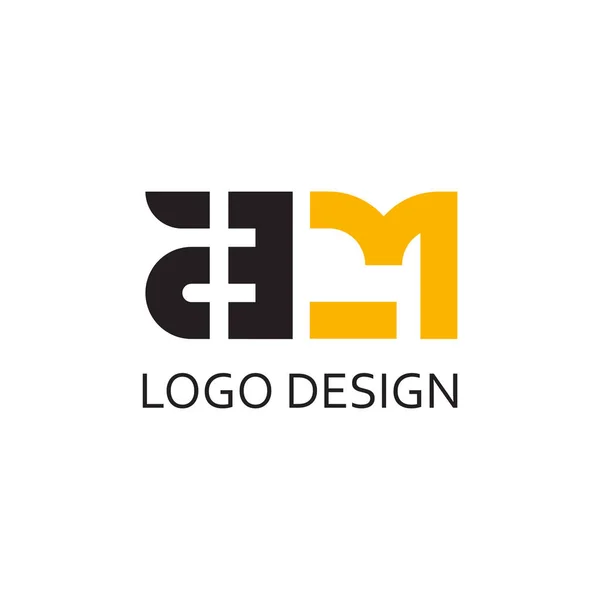 Semplice Lettera Logo Design Aziendale — Vettoriale Stock