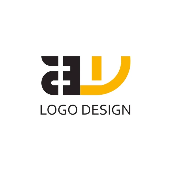 Απλό Γράμμα Για Σχεδιασμό Εταιρείας Λογότυπου — Διανυσματικό Αρχείο