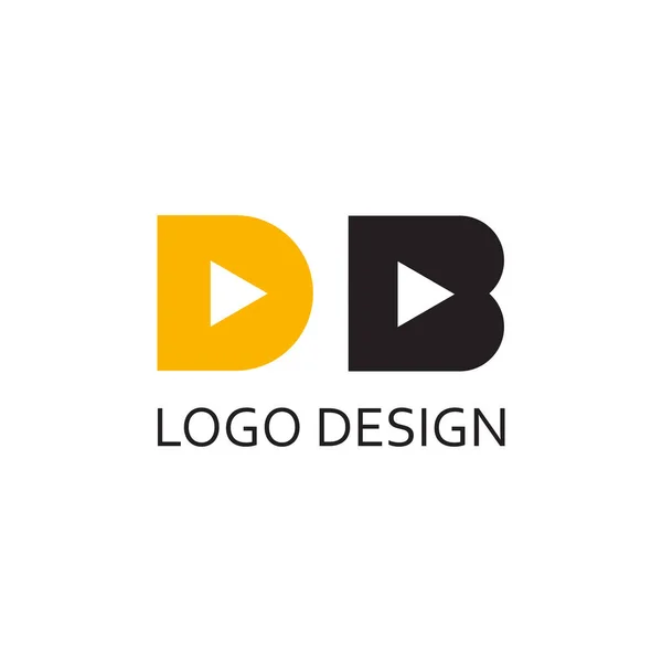 ロゴ会社のデザインのためのシンプルな文字D — ストックベクタ