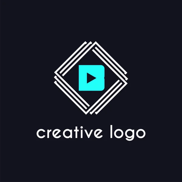 Creative Letter Art Frame — Stock Vector