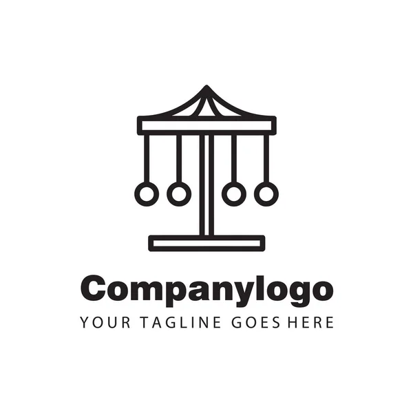 Atlıkarınca simgesi logo vektör tasarımı