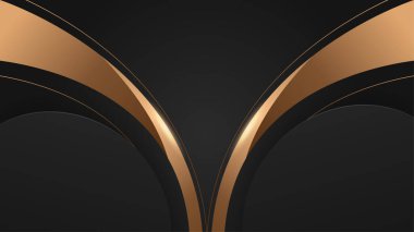 Soyut altın dalgalı arka plan. Işık efektli geometrik grafik elementlere sahip soyut altın lüks arkaplanlar.